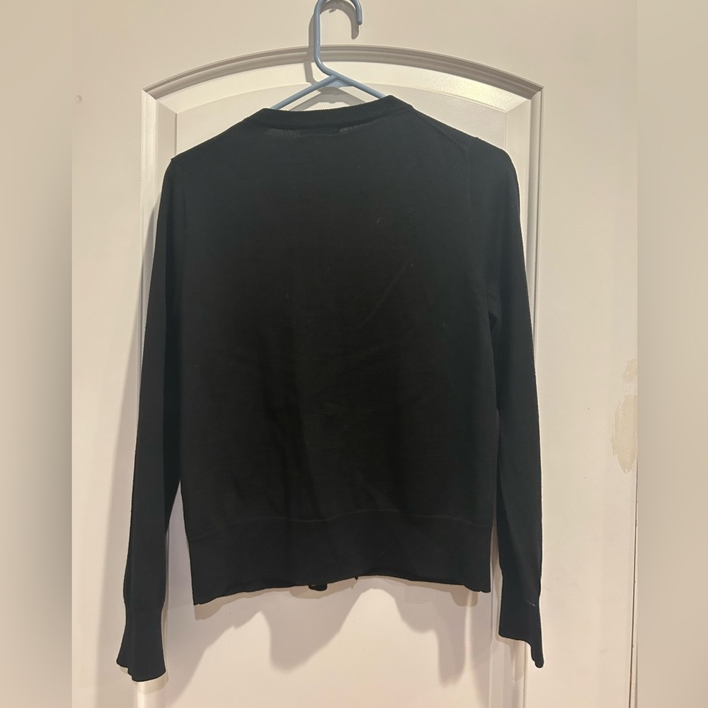 J Crew Black Cardigan Gold Buttons